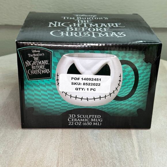 The Nightmare Before Christmas Jack Sculpted Head Ceramic 22 Oz. Mug New in Box - Picture 16 of 16